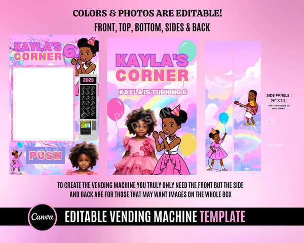 Gracies Corner Vending Machine Template – Pink Palace Designs