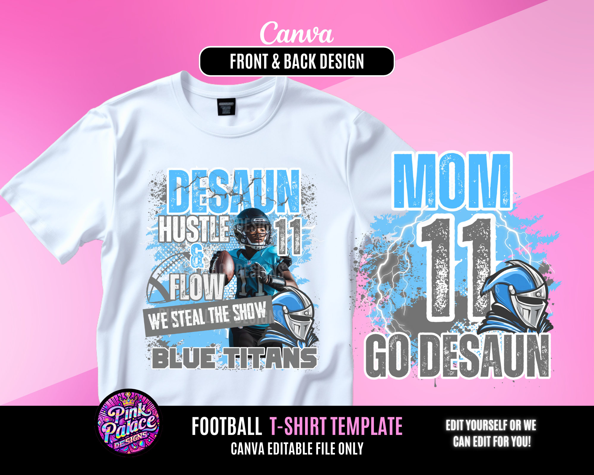 Center Football TShirt Template  Grey Blue