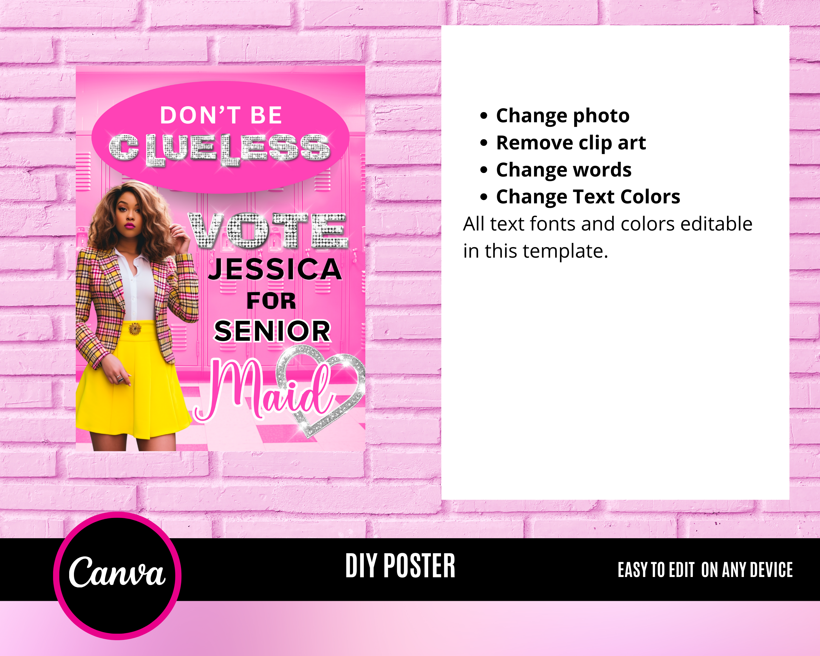 Clueless HOCO Campaign Poster - School