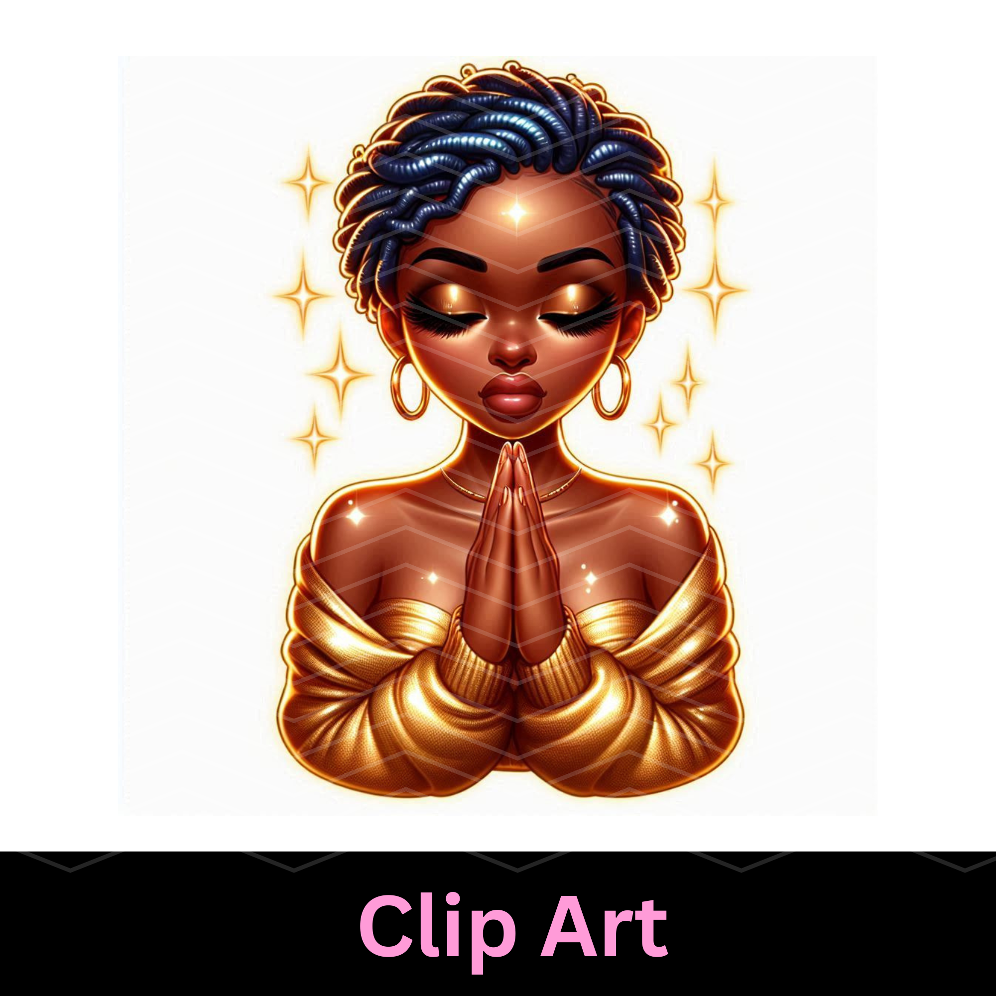 Pray Golden Clip Art