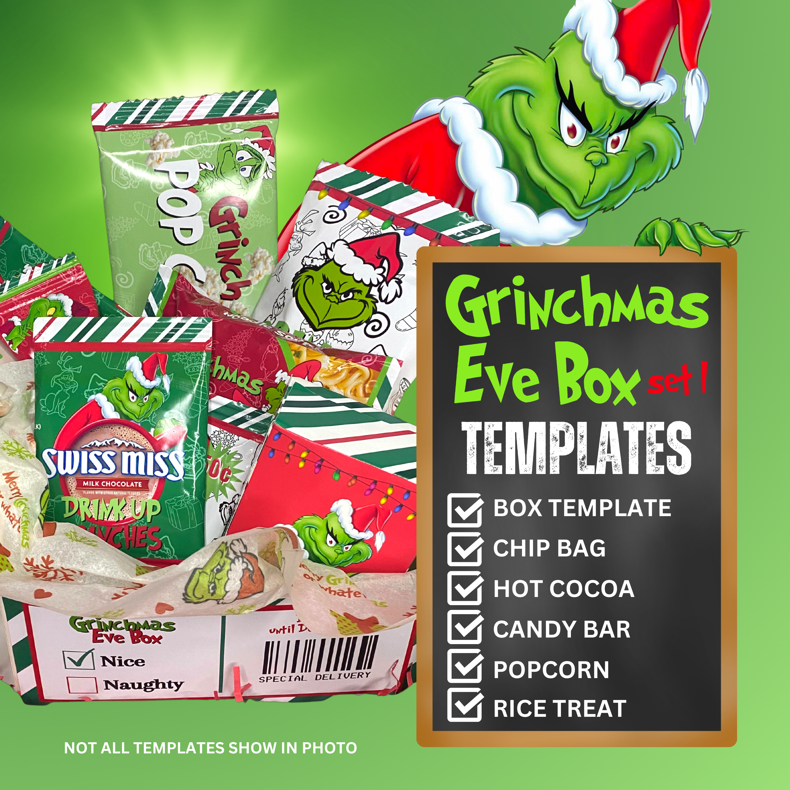Grinchmas Eve Box Templates Set 1