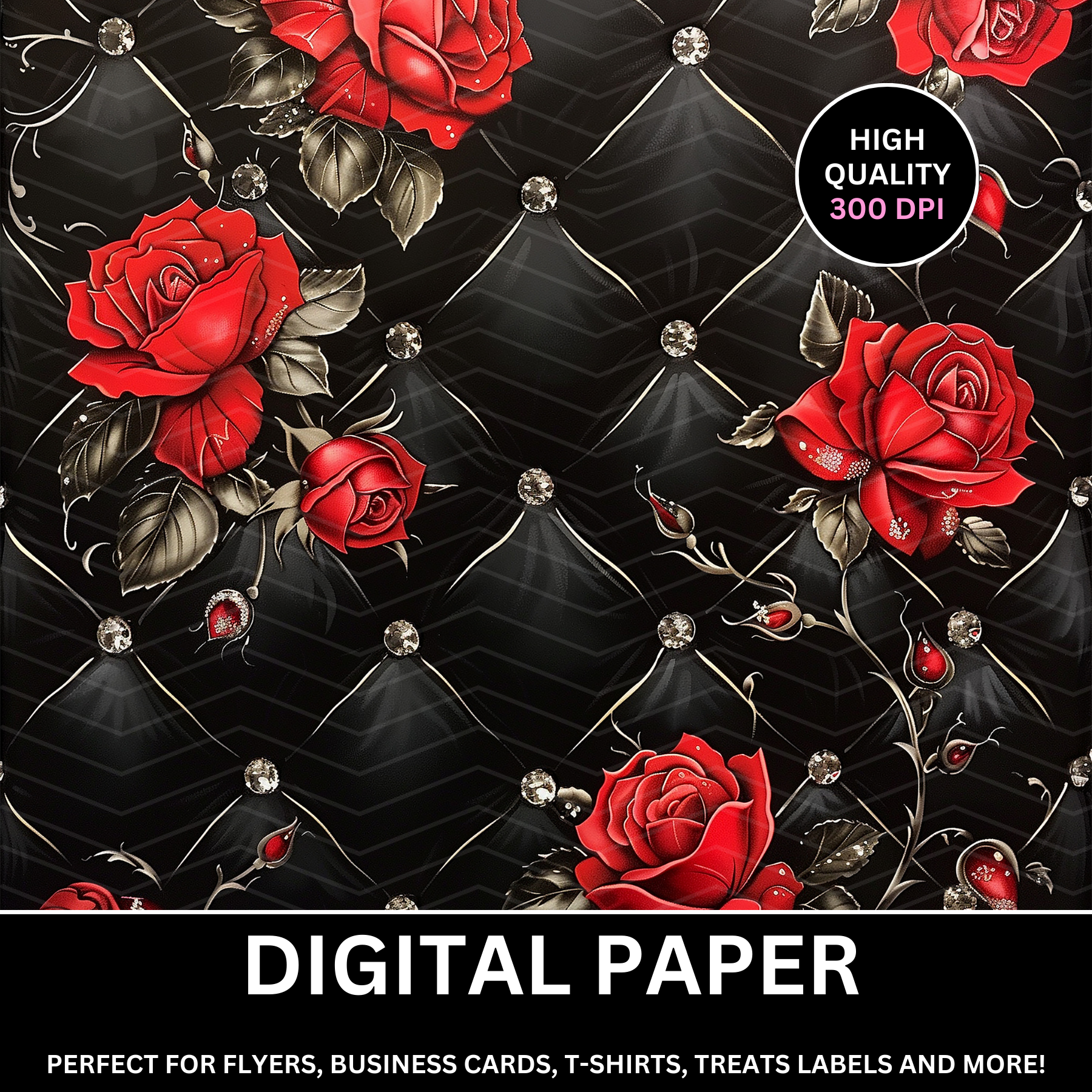 Rose Tufted Digital Paper - 04