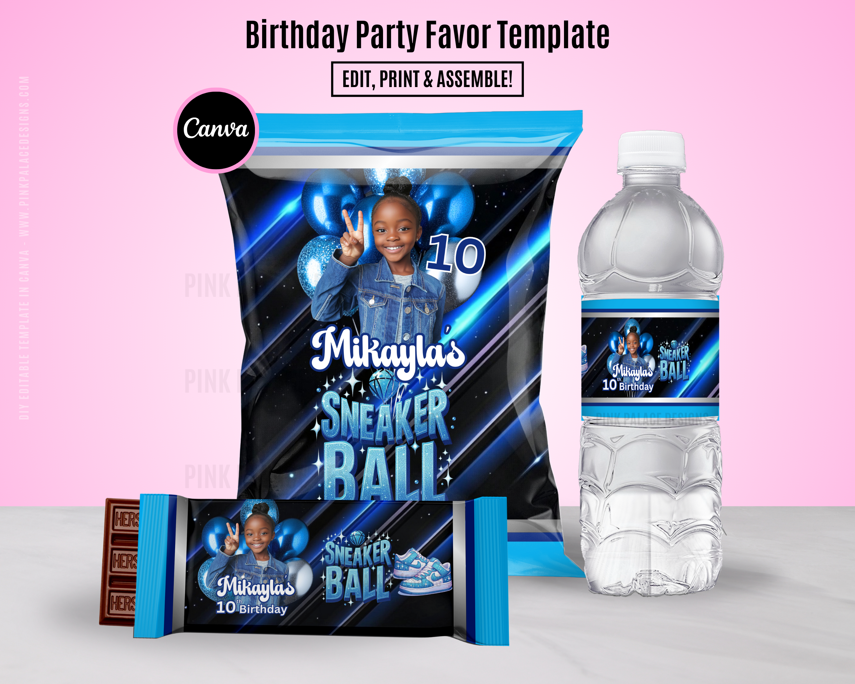 Sneaker ball Party Favor Bundle Blue