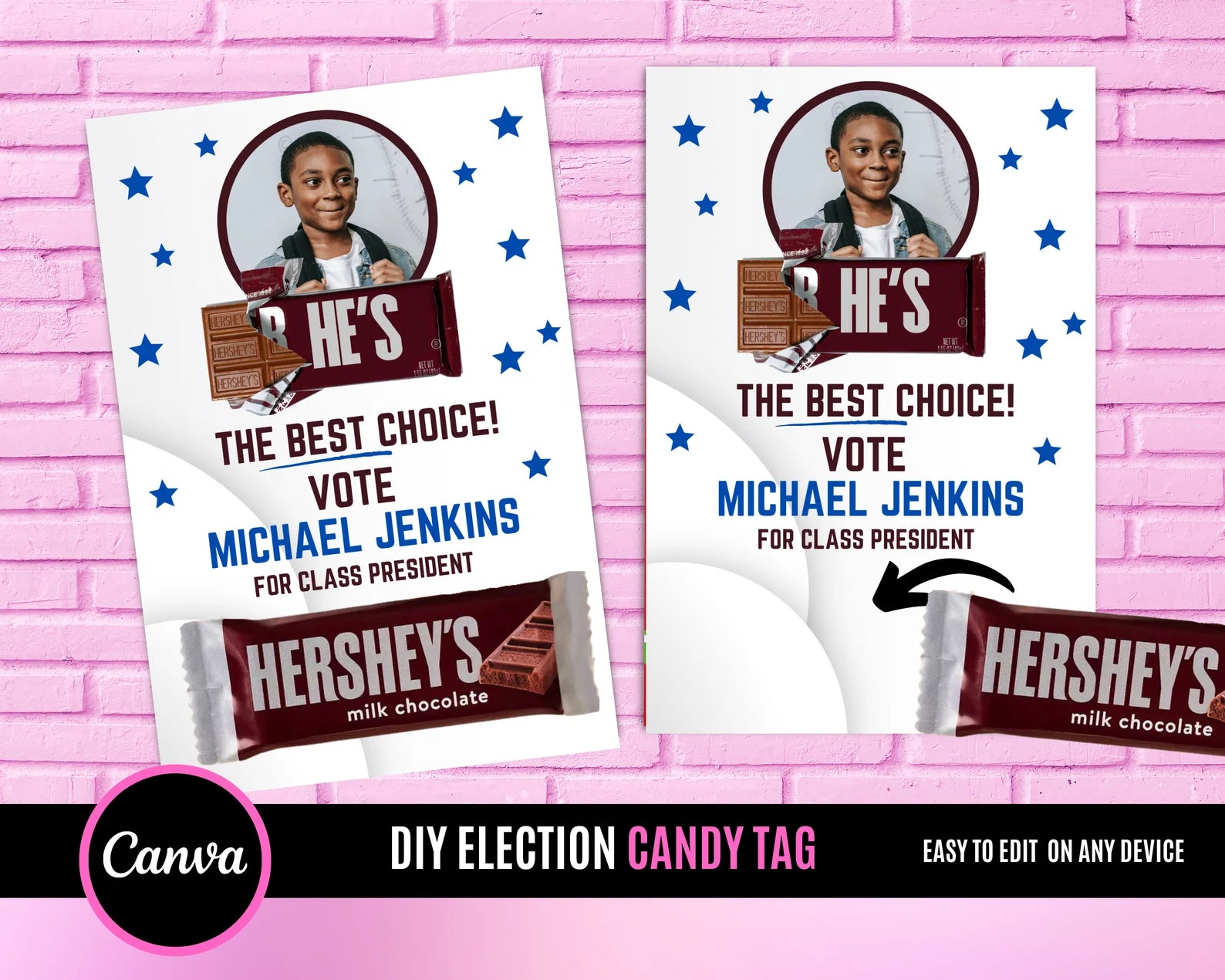 Chocolate Candy Card for Campaign - Blue