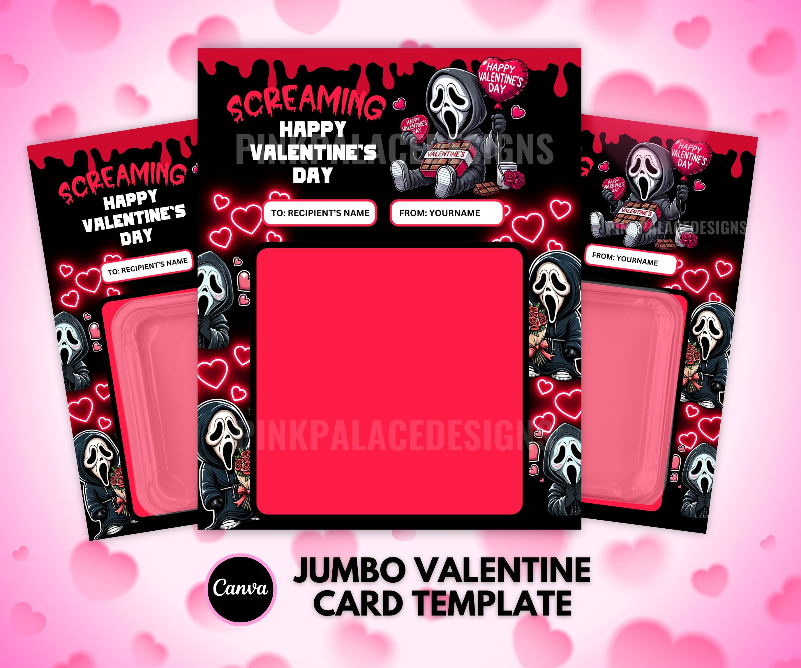 Scream Valentines Day Jumbo Card