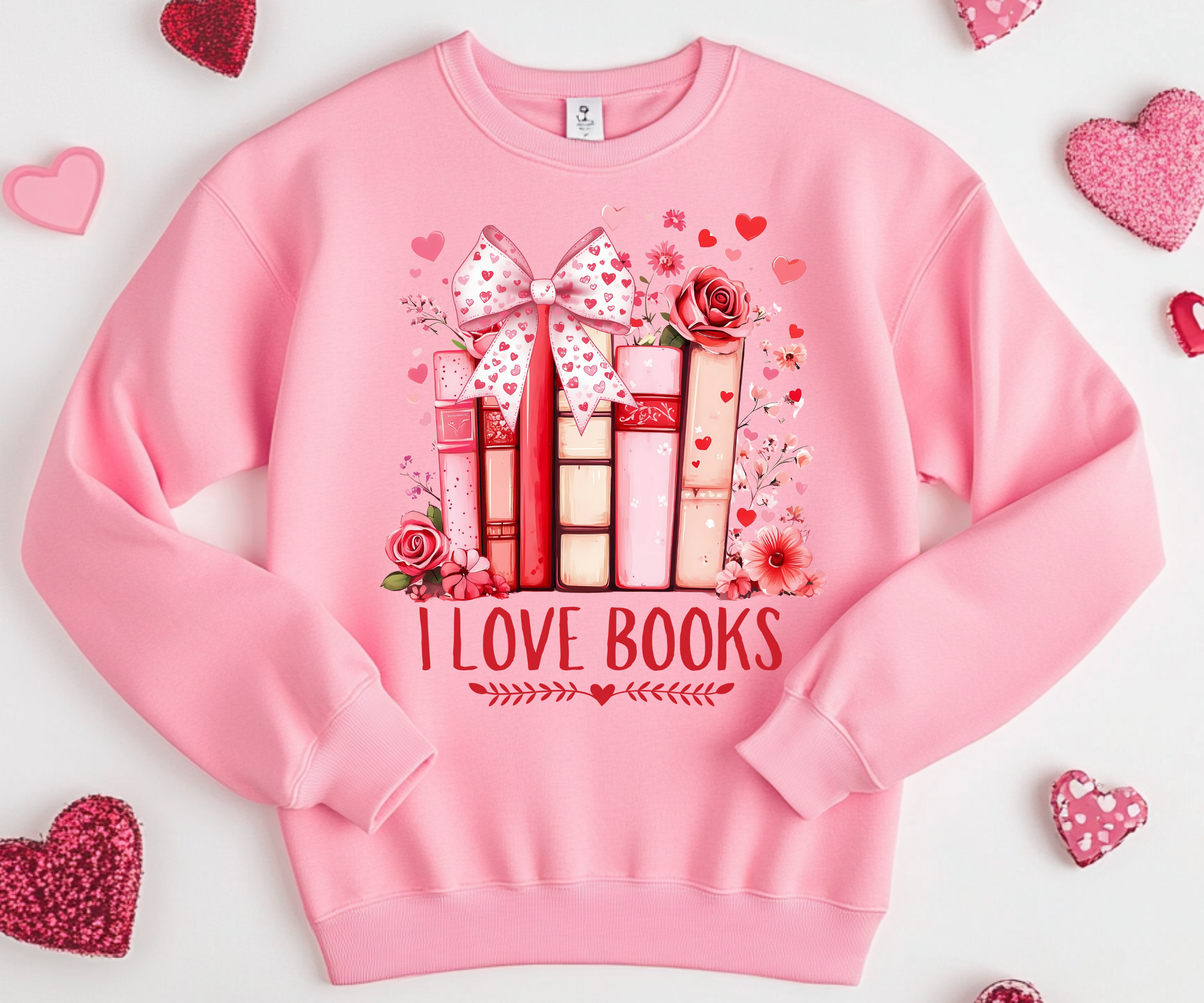 I Love book Valentines PNG